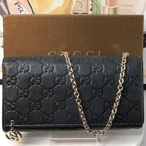 GUCCI Guccissima Leather Wallet on Chain 🔥